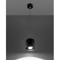 Lampy-sufitowe - czarna lampa wisząca gu10 orbis sl.0051 sollux lighting 