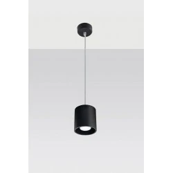 Lampy-sufitowe - czarna lampa wisząca gu10 orbis sl.0051 sollux lighting 