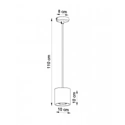 Lampy-sufitowe - czarna lampa wisząca gu10 orbis sl.0051 sollux lighting 