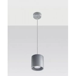 Lampy-sufitowe - szara lampa wisząca gu10 orbis sl.0052 sollux lighting 