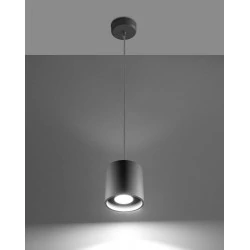 Lampy-sufitowe - szara lampa wisząca gu10 orbis sl.0052 sollux lighting 