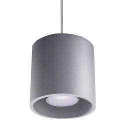 Lampy-sufitowe - szara lampa wisząca gu10 orbis sl.0052 sollux lighting