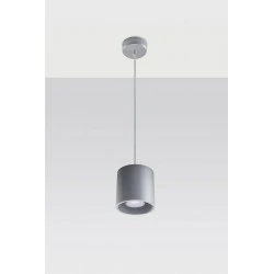 Lampy-sufitowe - szara lampa wisząca gu10 orbis sl.0052 sollux lighting 