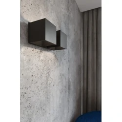 Kinkiety-do-salonu - sl.0657 czarny kinkiet podwójny góra-dół kwadraty 2xg9 quad sollux 