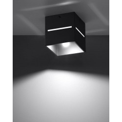 Oswietlenie-sufitowe - czarny plafon lobo sl.0207 sollux lighting 