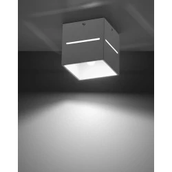 Oswietlenie-sufitowe - biały plafon lobo sl.0209 sollux lighting 