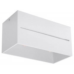 Oswietlenie-sufitowe - biały plafon 2xg9 lobo maxi sl.0383 sollux lighting