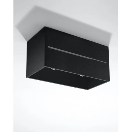 Oswietlenie-sufitowe - czarny plafon 2xg9 lobo maxi sl.0384 sollux lighting 
