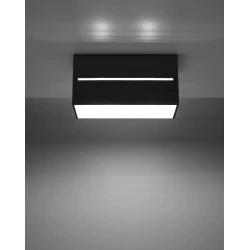 Oswietlenie-sufitowe - czarny plafon 2xg9 lobo maxi sl.0384 sollux lighting 