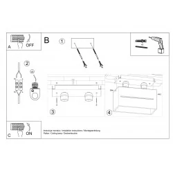 Oswietlenie-sufitowe - czarny plafon 2xg9 lobo maxi sl.0384 sollux lighting 