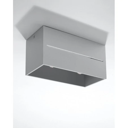Oswietlenie-sufitowe - szary plafon 2xg9 lobo maxi sl.0385 sollux lighting 