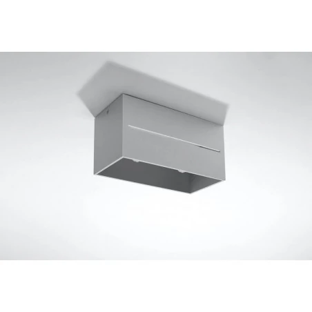 Oswietlenie-sufitowe - szary plafon 2xg9 lobo maxi sl.0385 sollux lighting 