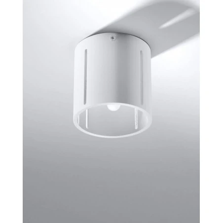 Lampy-sufitowe - biały plafon inez sl.0355 sollux lighting 