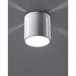 Lampy-sufitowe - biały plafon inez sl.0355 sollux lighting 