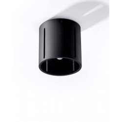 Lampy-sufitowe - czarny plafon inez sl.0356 sollux lighting 