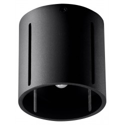 Lampy-sufitowe - czarny plafon inez sl.0356 sollux lighting