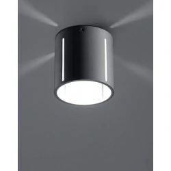 Lampy-sufitowe - szary plafon inez sl.0357 sollux lighting 