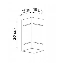 Oswietlenie - czarny kinkiet blocco sl.0478 sollux lighting 