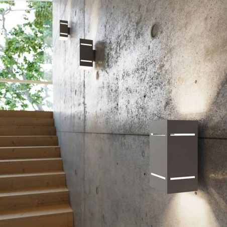 Kinkiety - szary kinkiet blocco sl.0479 sollux lighting 