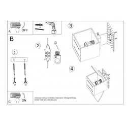 Kinkiety-do-salonu - czarny kinkiet loreto sl.0201 sollux lighting 