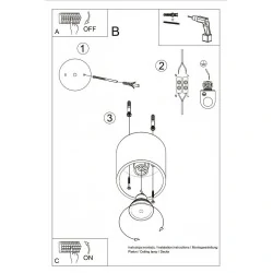 Lampy-sufitowe - plafon antracyt gu10 orbis sl.0568 sollux lighting 