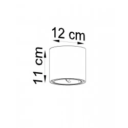 Oswietlenie-sufitowe - biały plafon tiube sl.0695 sollux lighting 