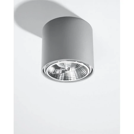 Oswietlenie-sufitowe - szary plafon tiube sl.0696 sollux lighting 