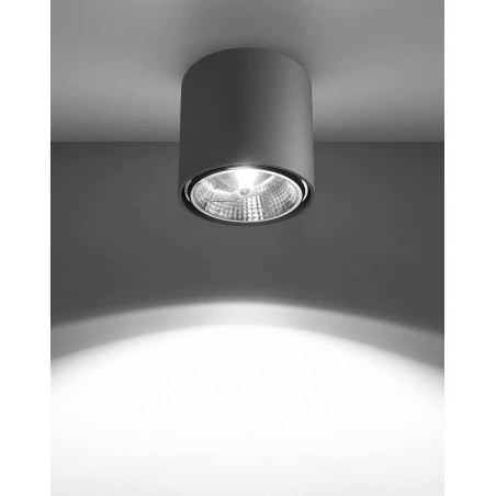 Oswietlenie-sufitowe - szary plafon tiube sl.0696 sollux lighting 