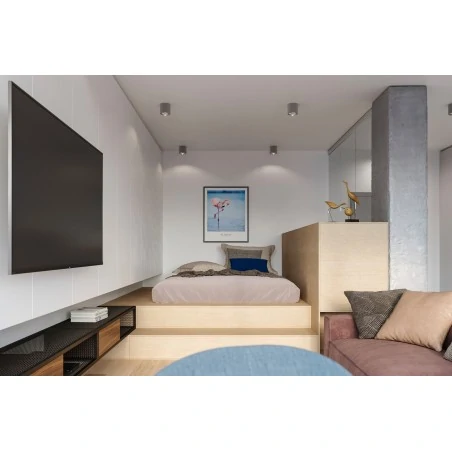 Oswietlenie-sufitowe - szary plafon tiube sl.0696 sollux lighting 