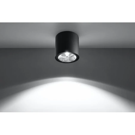 Oswietlenie-sufitowe - czarny plafon tiube sl.0697 sollux lighting 