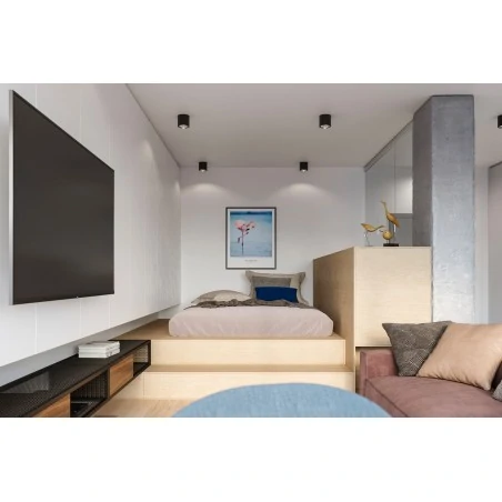 Oswietlenie-sufitowe - czarny plafon tiube sl.0697 sollux lighting 