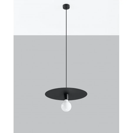 Oswietlenie-sufitowe - czarna lampa wisząca flavio sl.0853 sollux lighting 