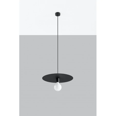 Oswietlenie-sufitowe - czarna lampa wisząca flavio sl.0853 sollux lighting 