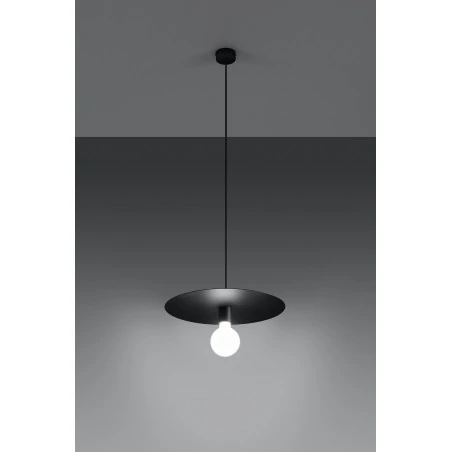 Oswietlenie-sufitowe - czarna lampa wisząca flavio sl.0853 sollux lighting 