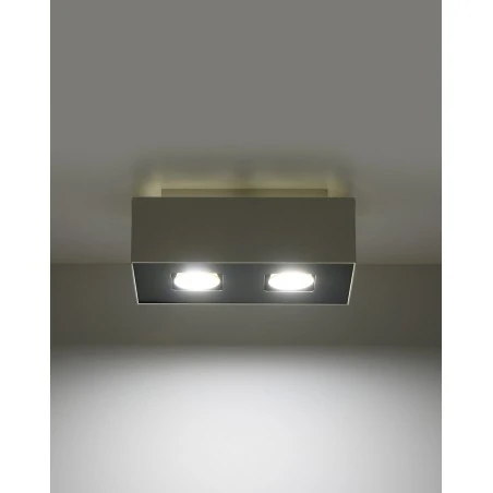 Oswietlenie-sufitowe - biały plafon 2xgu10 mono sl.0067 sollux lighting 