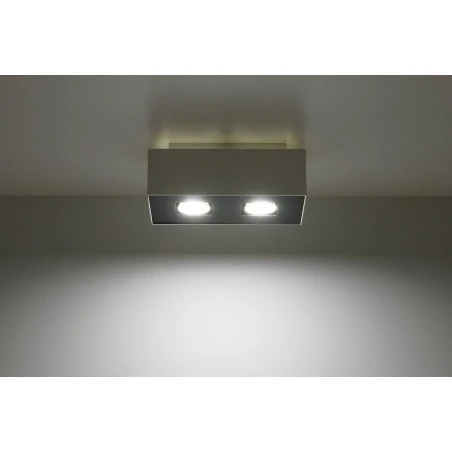 Oswietlenie-sufitowe - biały plafon 2xgu10 mono sl.0067 sollux lighting 