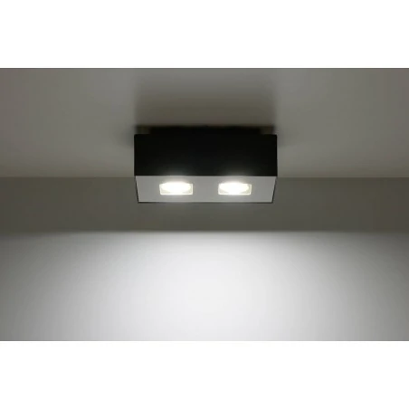 Oswietlenie-sufitowe - czarny plafon 2xgu10 mono sl.0071 sollux lighting 