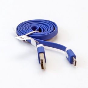 Kable-usb - niebieski kabelek usb 2.0  do ładowania telefonu wtyk a - micro b sm7001b emos 