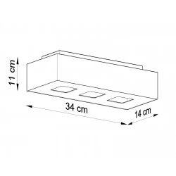 Oswietlenie-sufitowe - biały plafon 3xgu10 mono sl.0068 sollux lighting 