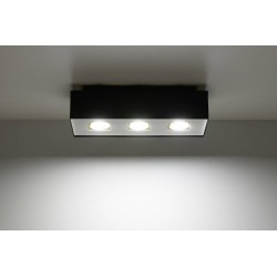 Oswietlenie-sufitowe - czarny plafon 3xgu10 mono sl.0072 sollux lighting 
