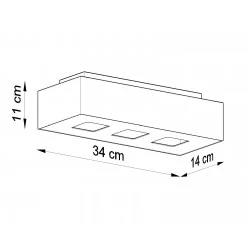 Oswietlenie-sufitowe - czarny plafon 3xgu10 mono sl.0072 sollux lighting 