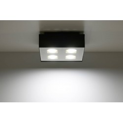 Oswietlenie-sufitowe - czarny plafon 4xgu10 mono sl.0073 sollux lighting 