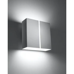 Kinkiety - biały kinkiet 2xg9 linea sl.0375 sollux lighting 