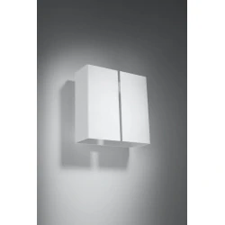 Kinkiety - biały kinkiet 2xg9 linea sl.0375 sollux lighting 