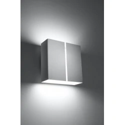 Kinkiety - biały kinkiet 2xg9 linea sl.0375 sollux lighting 