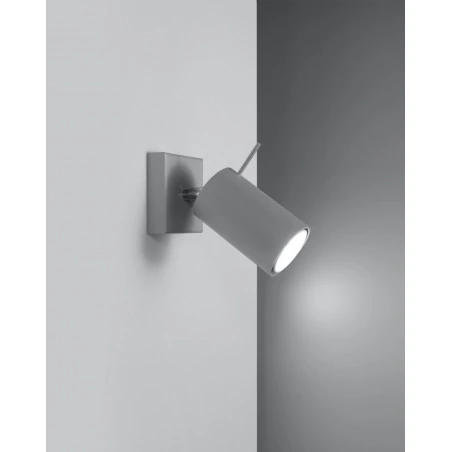 Kinkiety-do-salonu - kinkiet ring szary pojedynczy ruchomy tuba sl.0449 sollux 