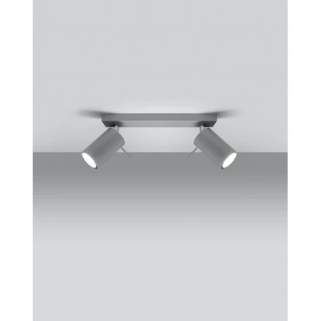 Oswietlenie-sufitowe - oprawa oświetleniowa listwa szara 2xgu10 ring 2 sl.0450 sollux 