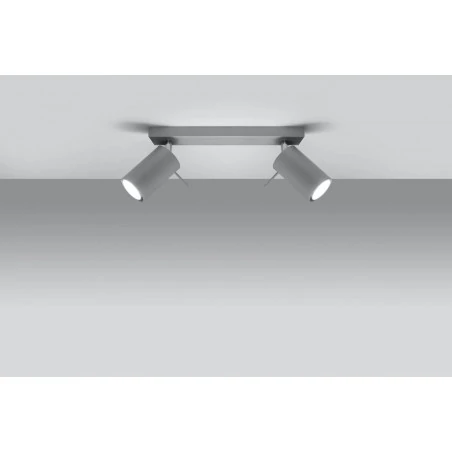 Oswietlenie-sufitowe - oprawa oświetleniowa listwa szara 2xgu10 ring 2 sl.0450 sollux 