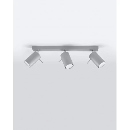 Oswietlenie-sufitowe - listwa oświetleniowa spot potrójny 3xgu10 szary ring 3l sl.0451 sollux 