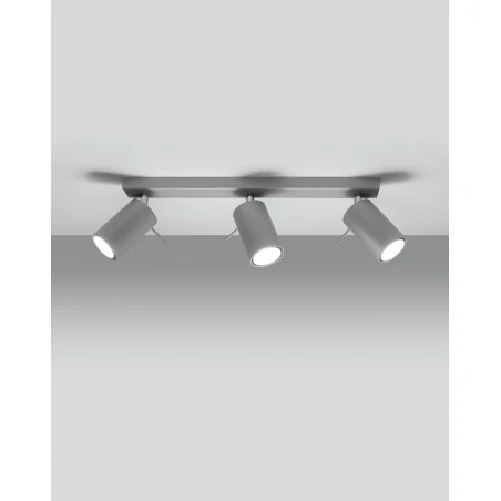 Oswietlenie-sufitowe - listwa oświetleniowa spot potrójny 3xgu10 szary ring 3l sl.0451 sollux 